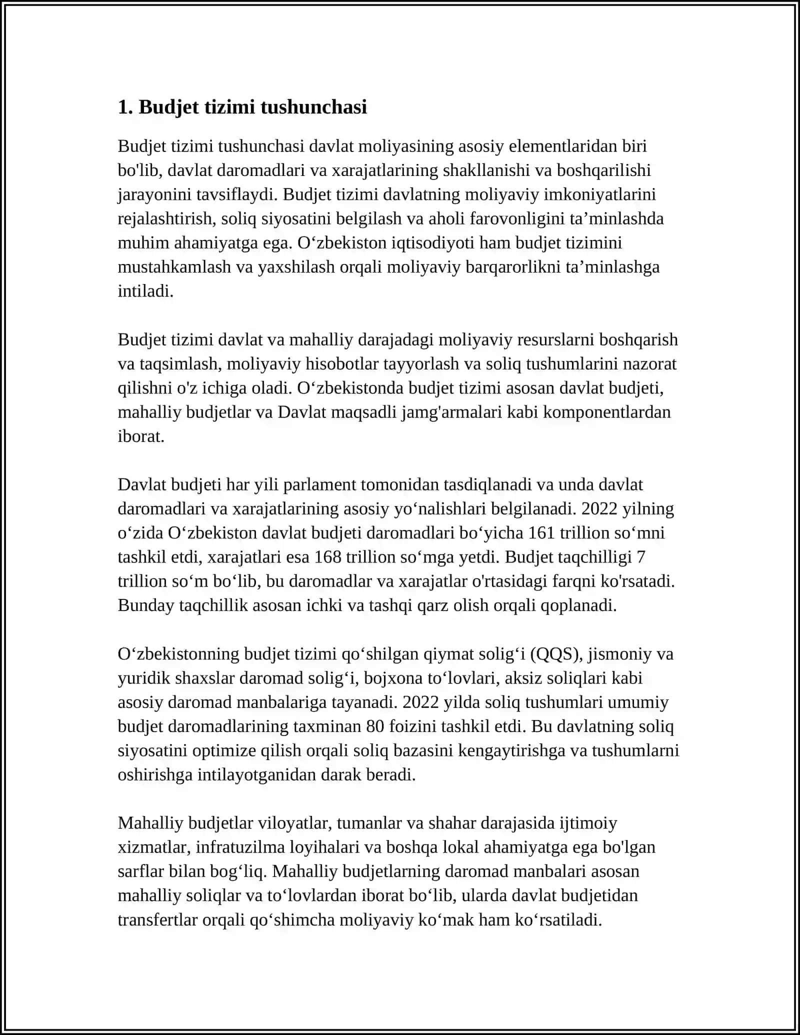 BUDJET TIZIMI VA BUDJET TUZILMASI 3