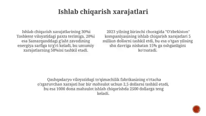 Ishlab chiqarish va xarajatlar 3