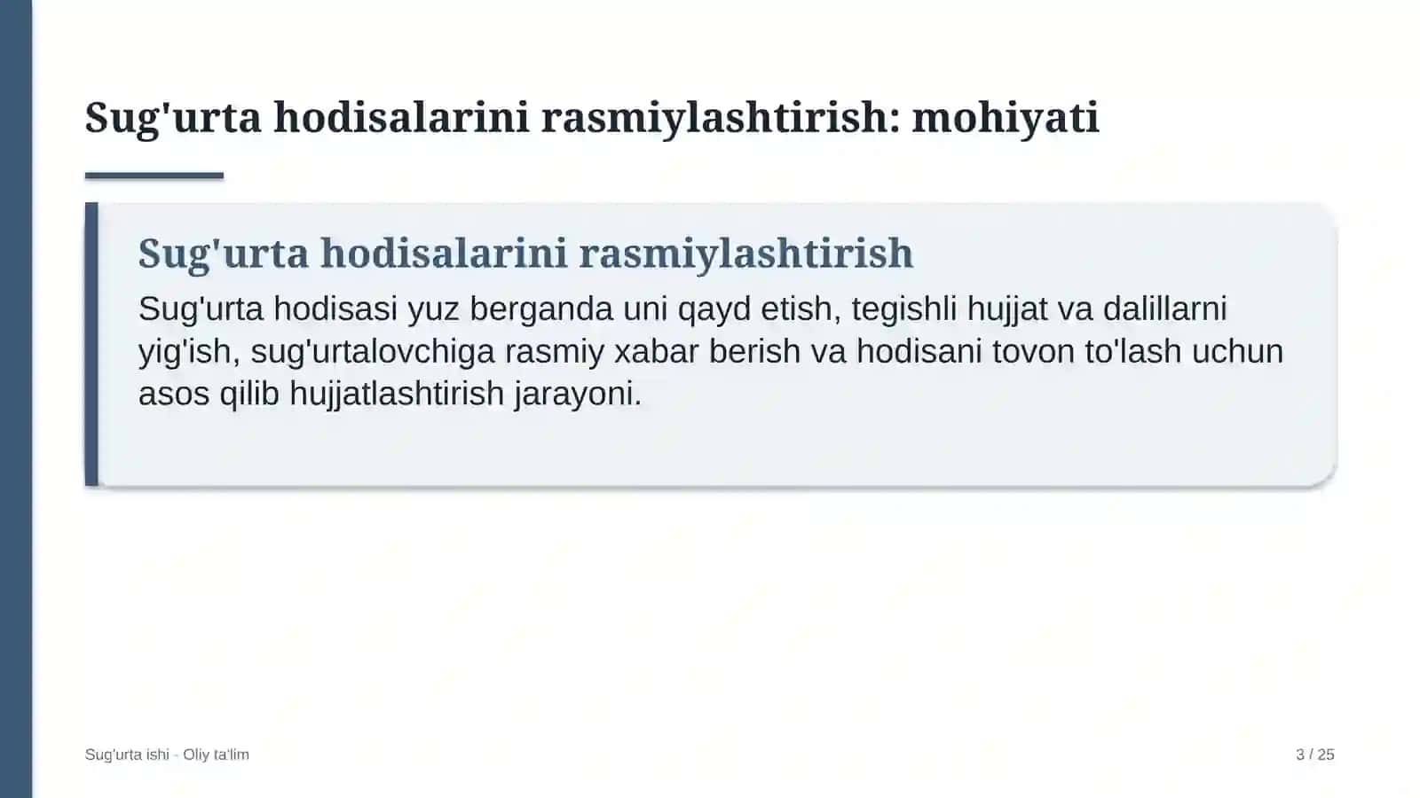 g'isht zavodlarida sug'urta hodisalarini rasmiylashtirish 9038 3