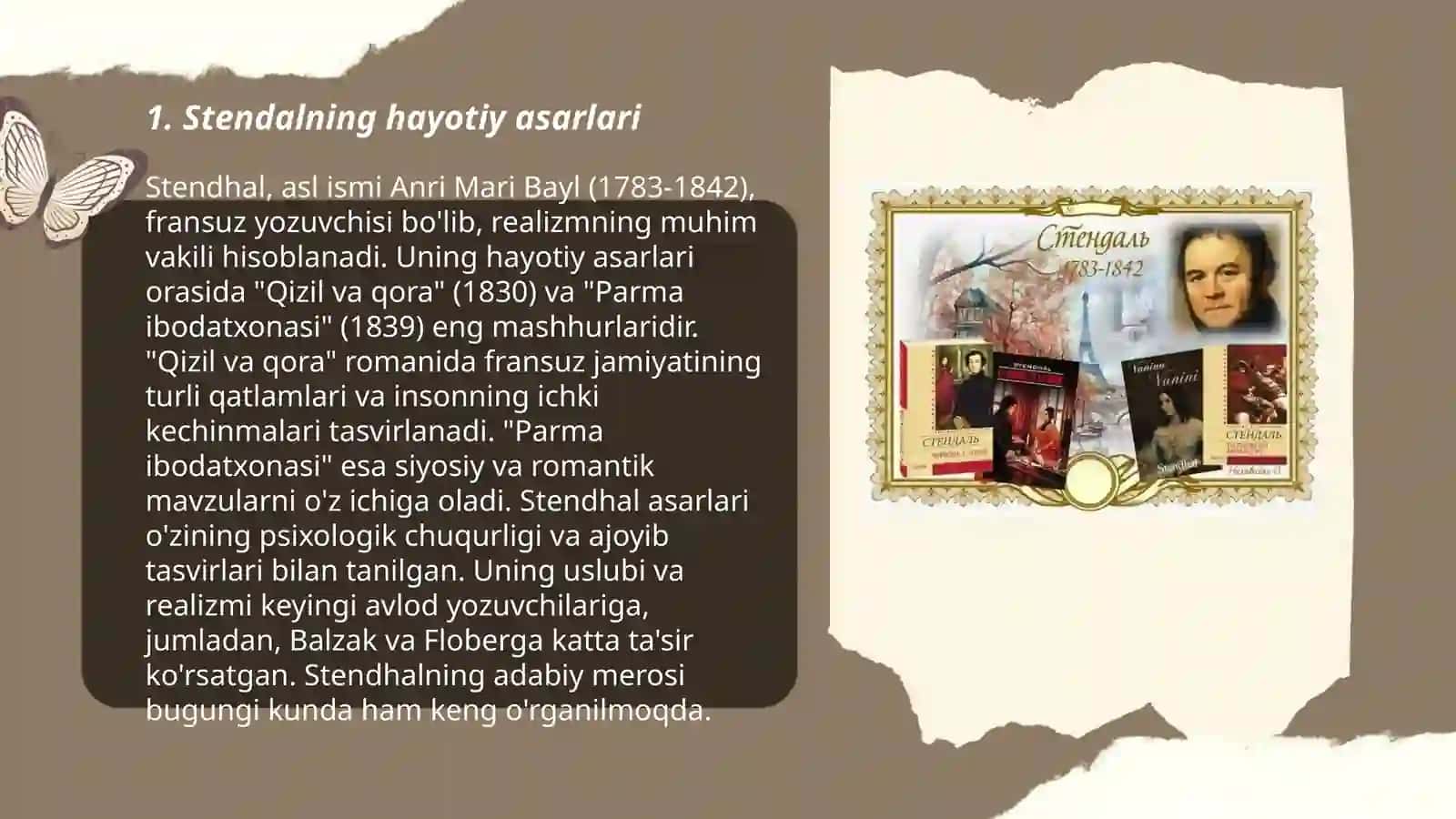 Stendal hayoti va ijodi 3