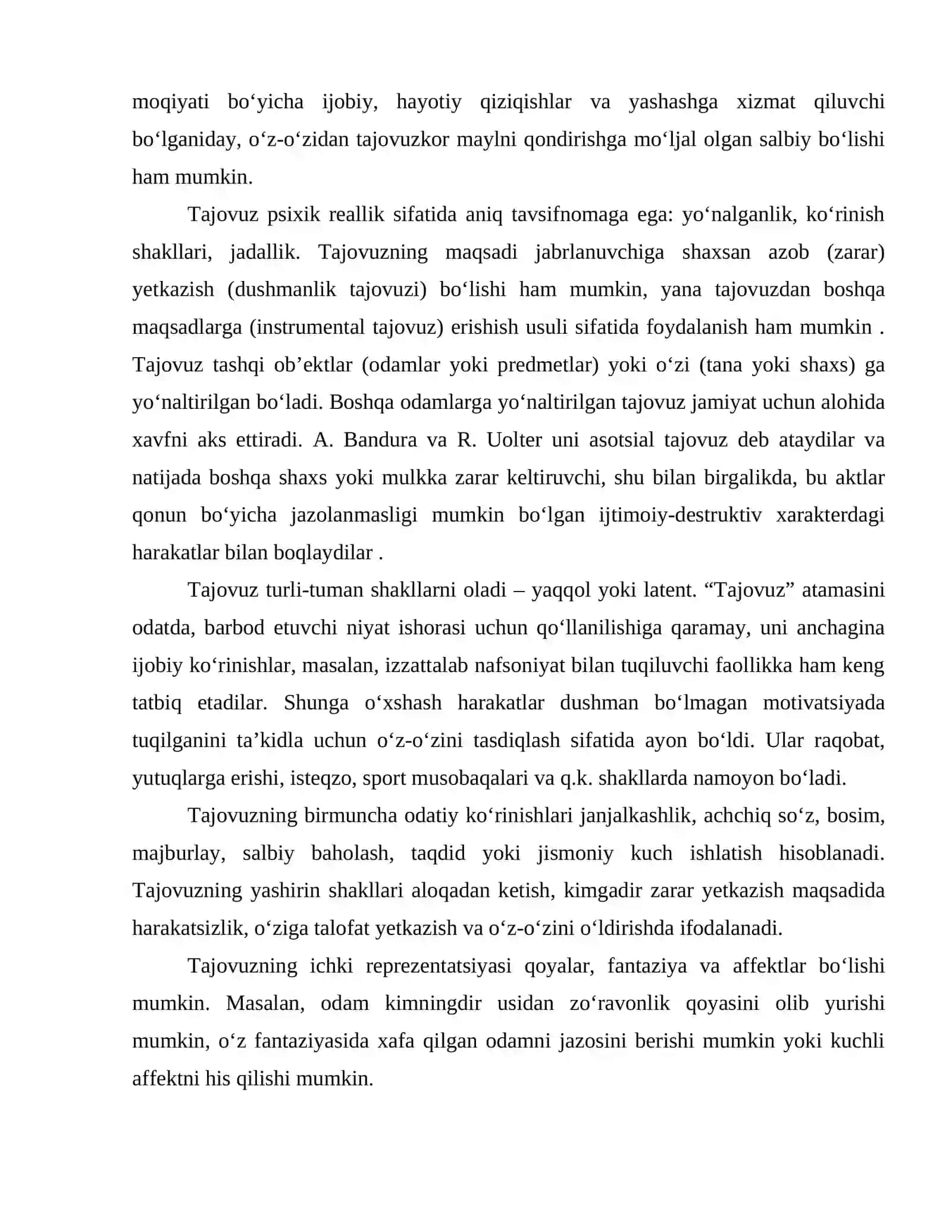 Tajovuzkor axloq 3