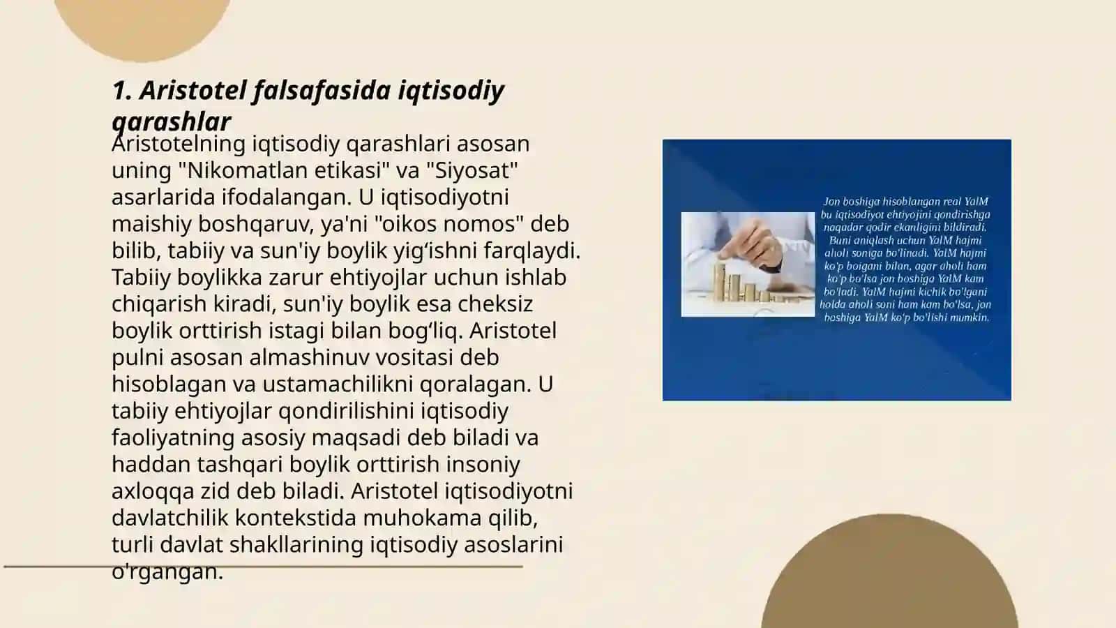 Aristotel falsafasida iqtisodiy qarashlar 3