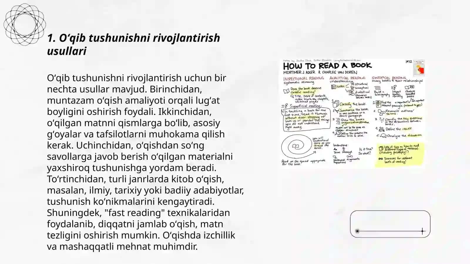 Oʻqib tushunishni rivojlantirish usullari 3