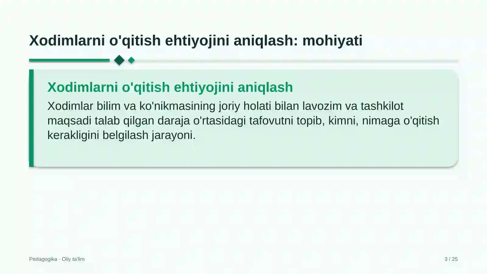 sement zavodlarida xodimlarni o'qitishga bo'lgan ehtiyojni aniqlash 6372 3