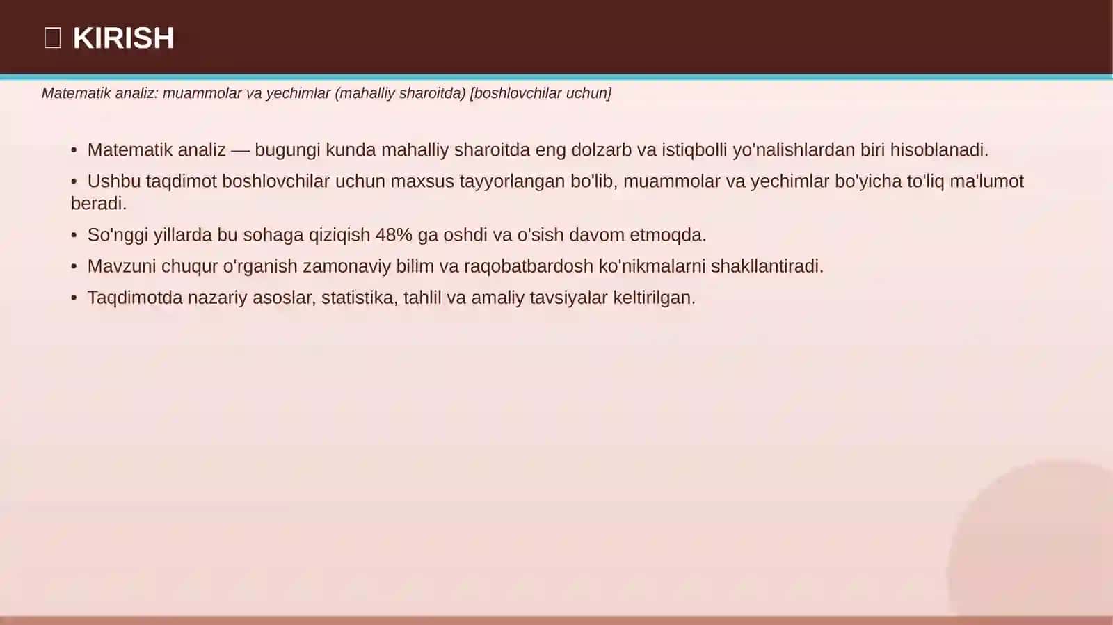 Matematik Analiz Taqdimot 3