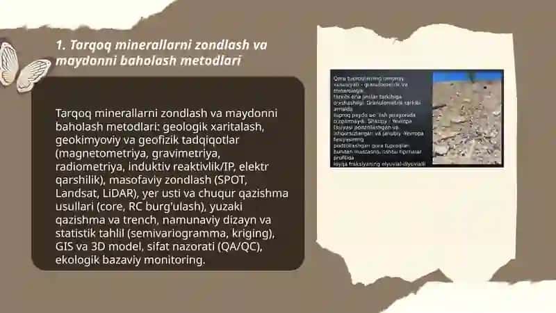 Tarqoq minerallarni samarali yig'ib olish va konsentratlash texnologiyalari 3