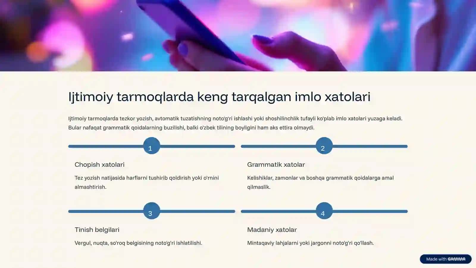 Marketing tizimi: Ijtimoiy tarmoqlardagi imlo muammolari 3