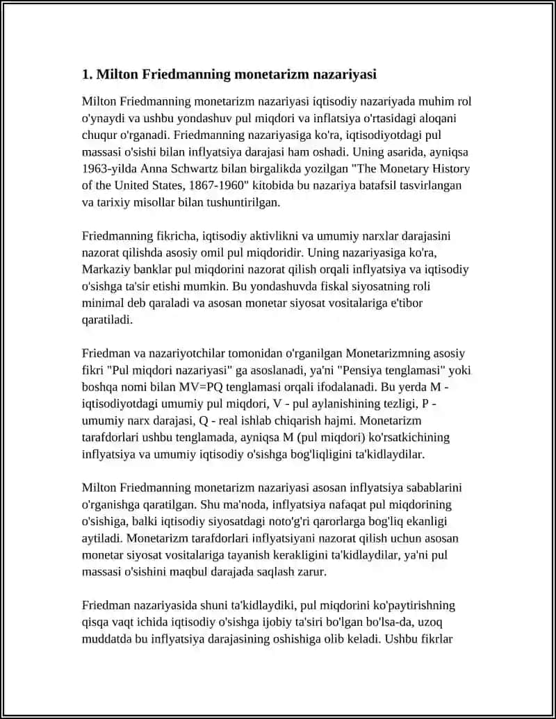 IQTISODIYOT NAZARIYASIDAN NOBEL MUKOFOTINING LAURIATLARINING G'OYALARI 3
