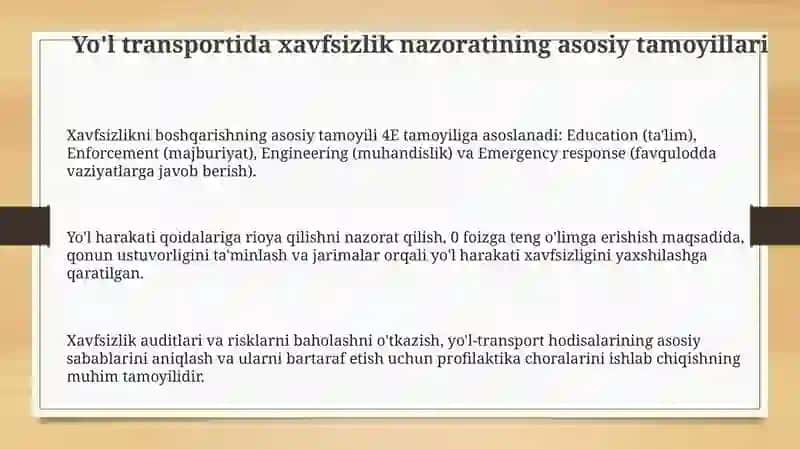 Yo'l transportida xavfsizlikni nazorat qilish tizimlari 3