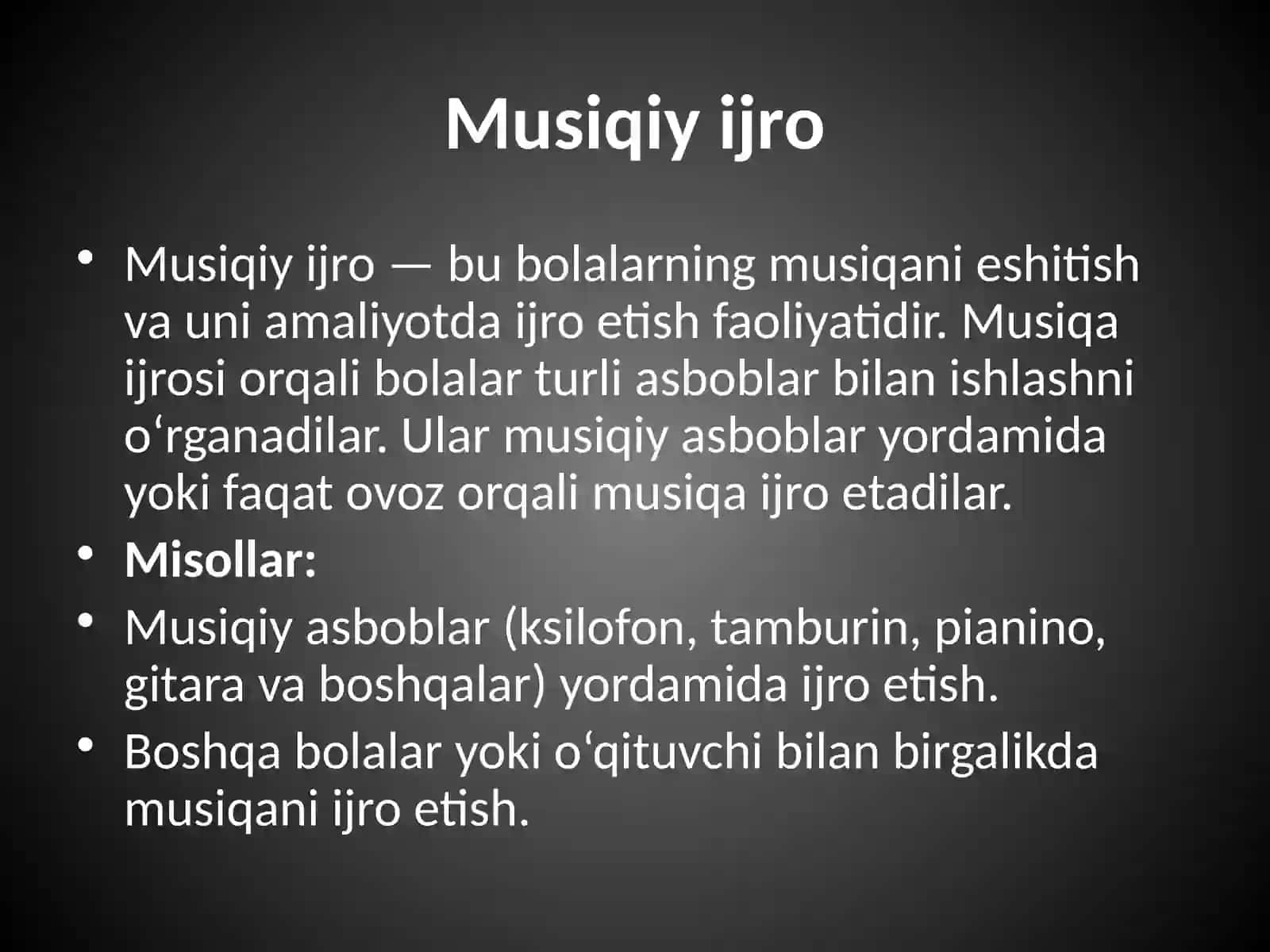 Musiqiy faoliyat turlari 3