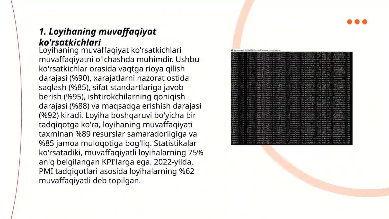Loyihalar natijalarini monitoring qilish 3