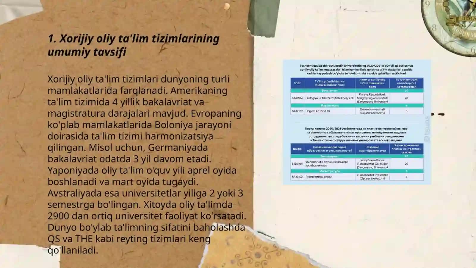 Xorijiy davlatlarda zamonaviy oliy talim holatining umumiy tasnifi Toxirova Sunbula 3