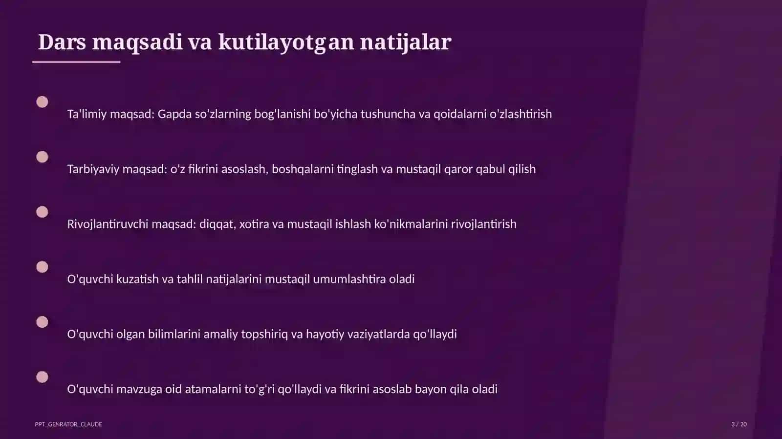 Gapda so'zlarning bog'lanishi (2-sinf) 3