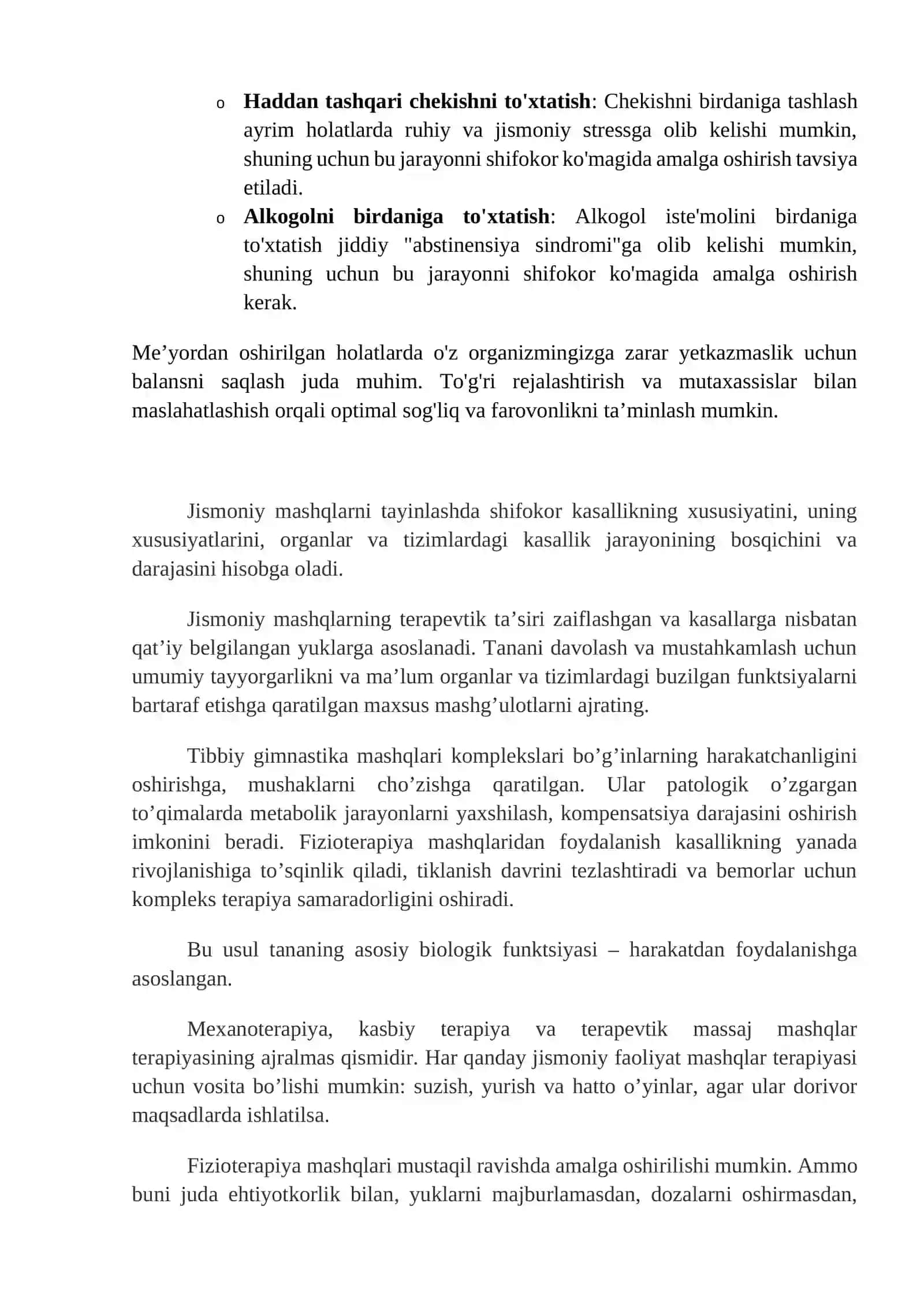 Organizmni jismoniy soglomlashtirish usullari 3