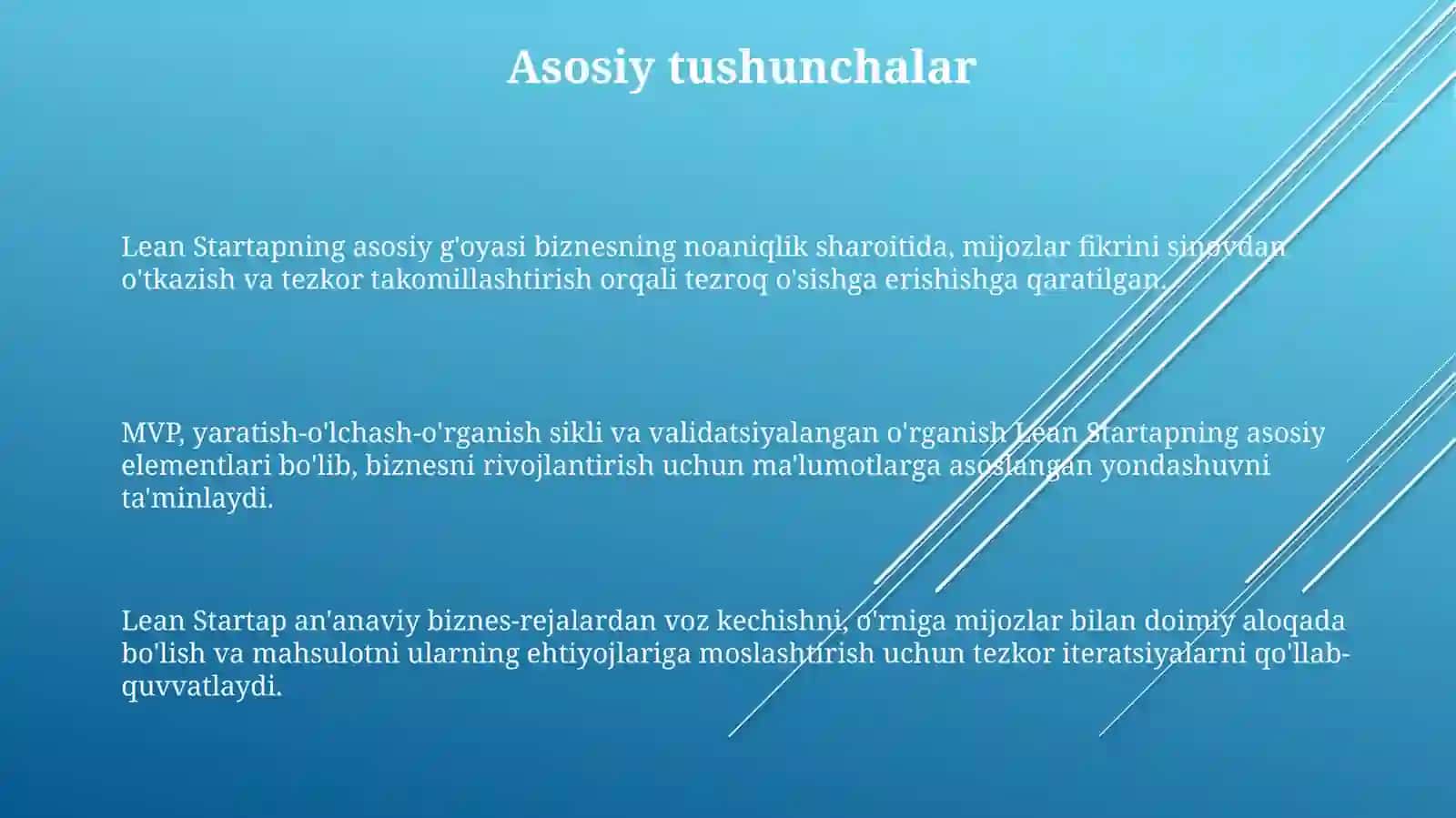 Lean Startap: Asosiy tushunchalar va jarayonlar 3