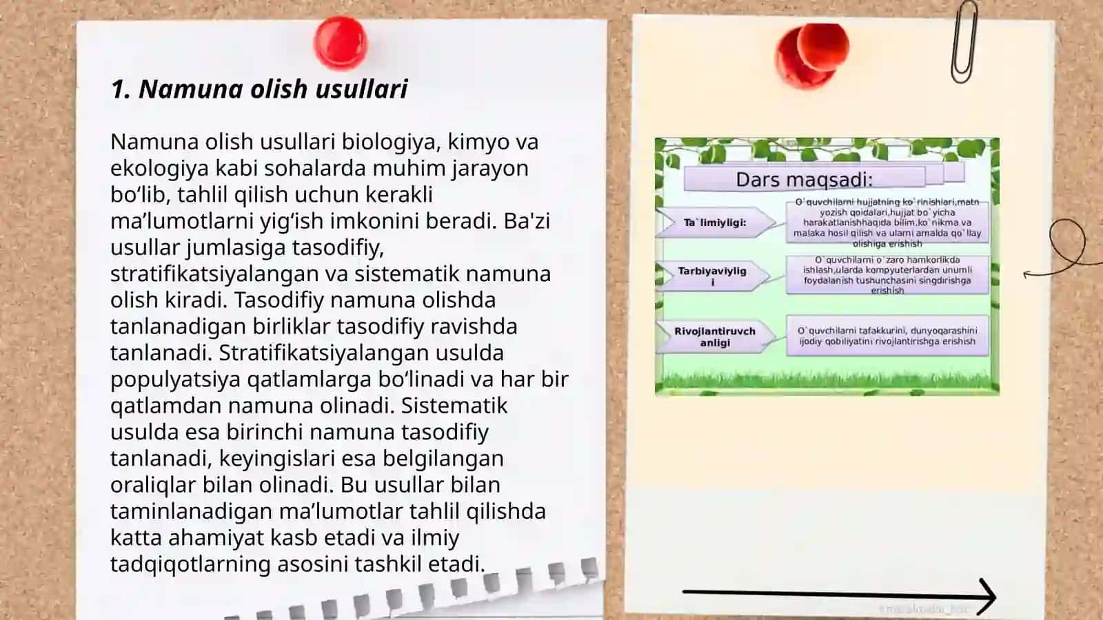 Namuna olish usullari 3