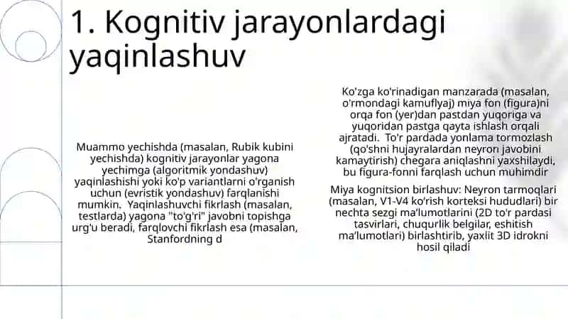 Figura va fonni idrok etishda konvergensiya va divergensiya 3
