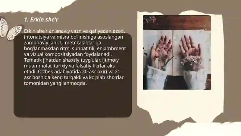 Hozirgi sheʼriyat janrlari 3