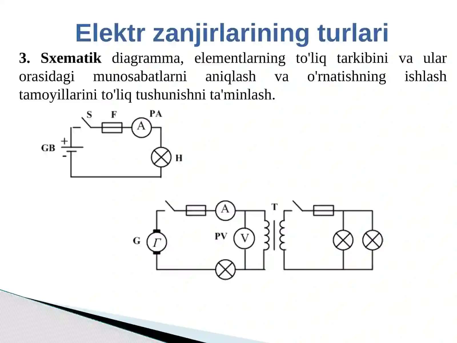 Elektr sxemasi va ularning klassifikatsiyasi 3