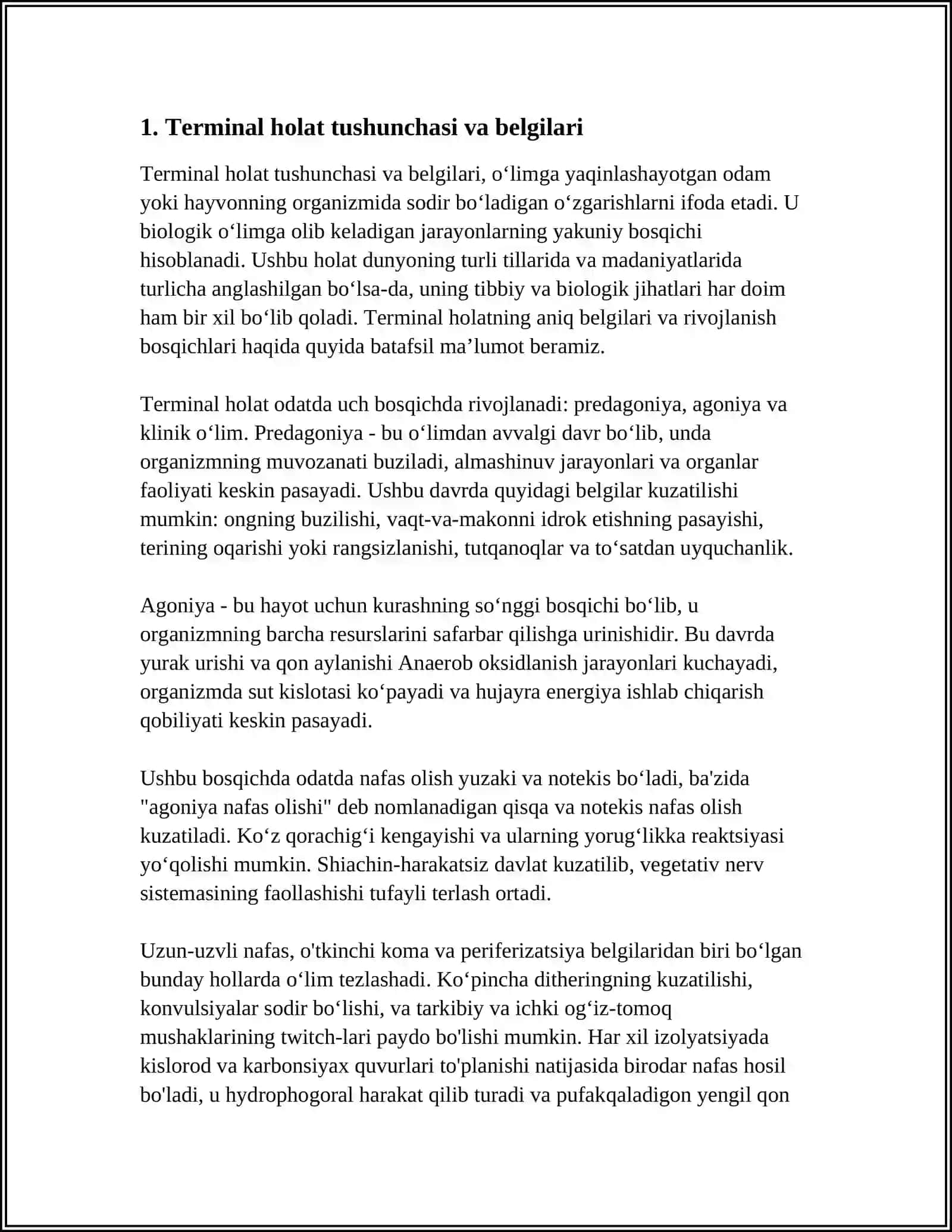 Terminal holatlar 3
