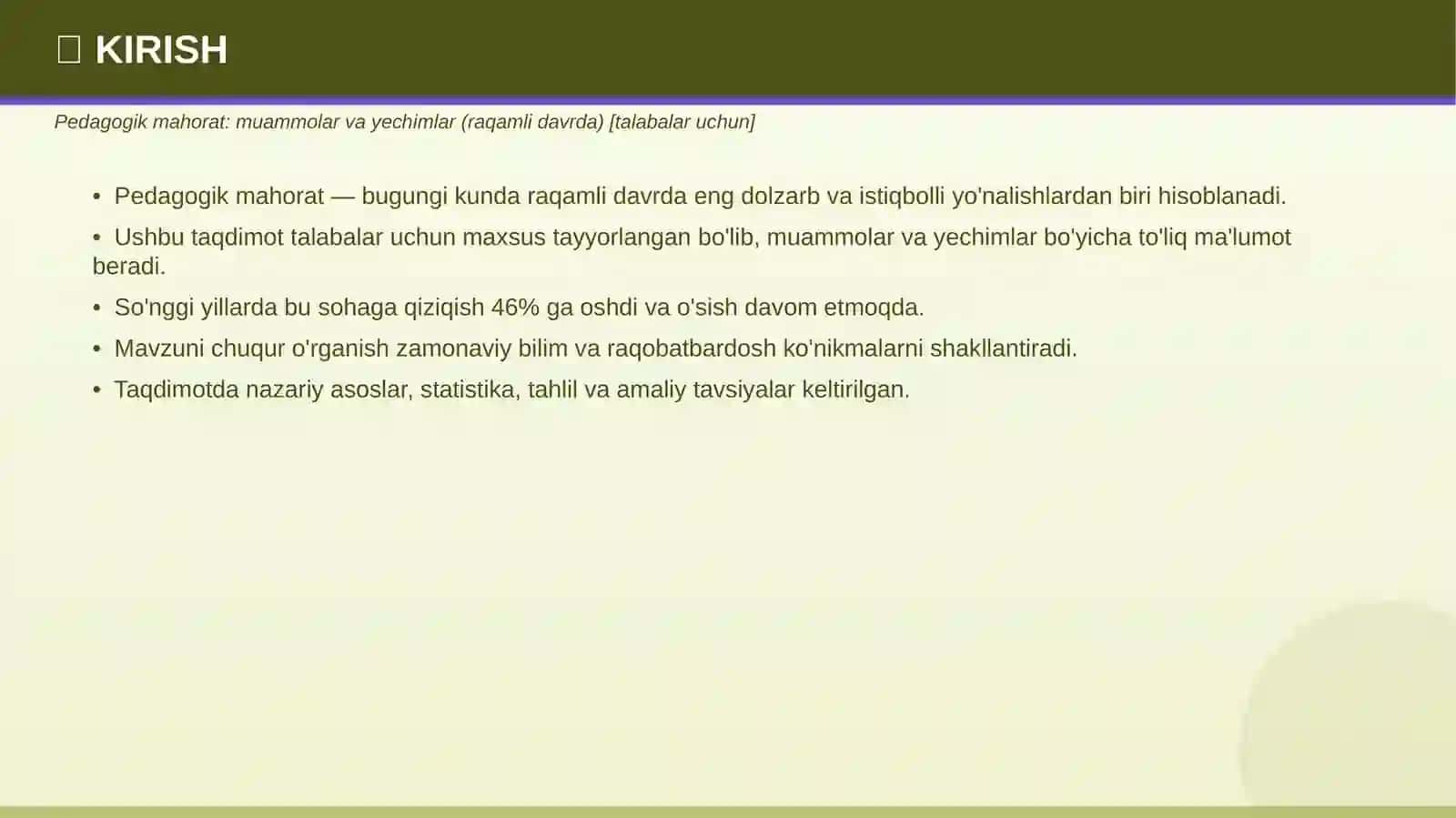 Pedagogik mahorat: muammolar va yechimlar 3