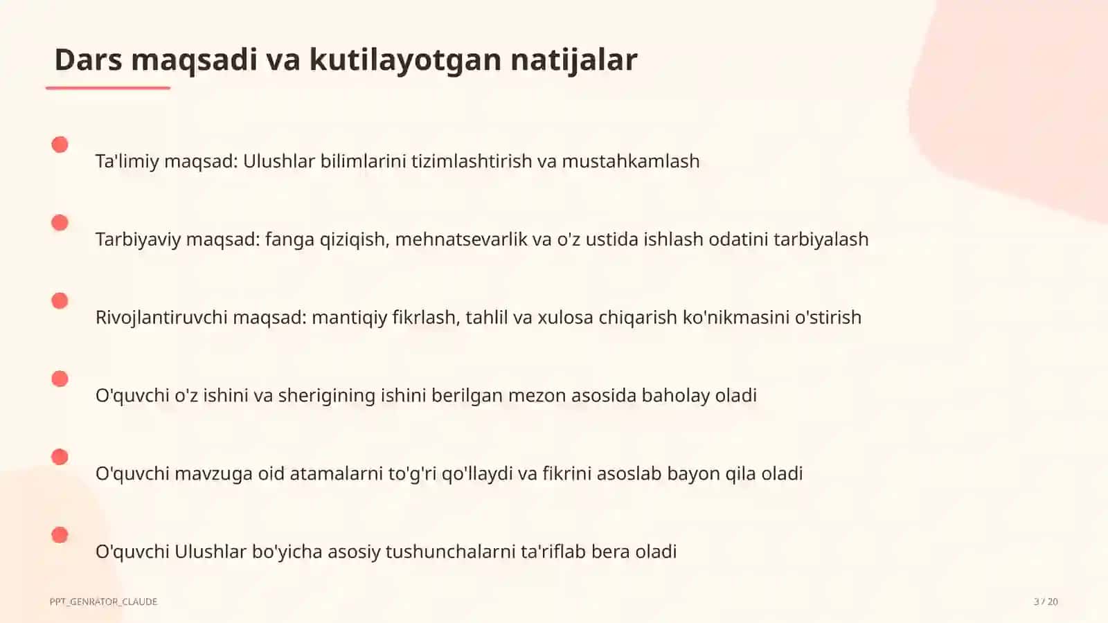 Ulushlar (3-sinf) 3