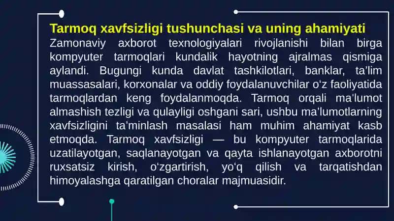 Tarmoqxavfsizligi 3