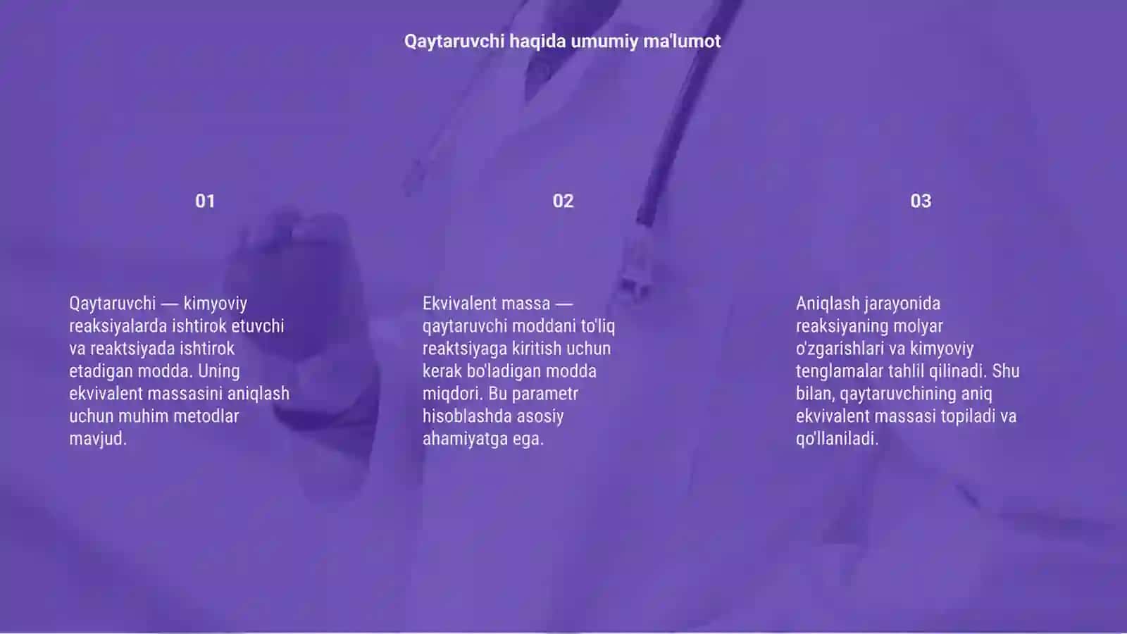QAYTARUVCHINING EKVIVALENT MASSASINI ANIQLASH 3