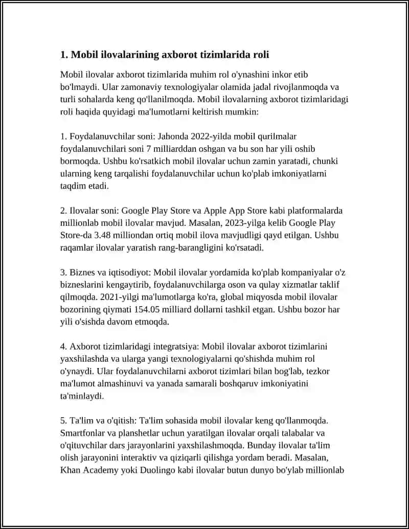 AXBOROT TIZIMLARIDA ISHLASH JARAYONIDA MOBIL ILOVALARDAN FOYDALANISH TEXNOLOGIYALARI 3