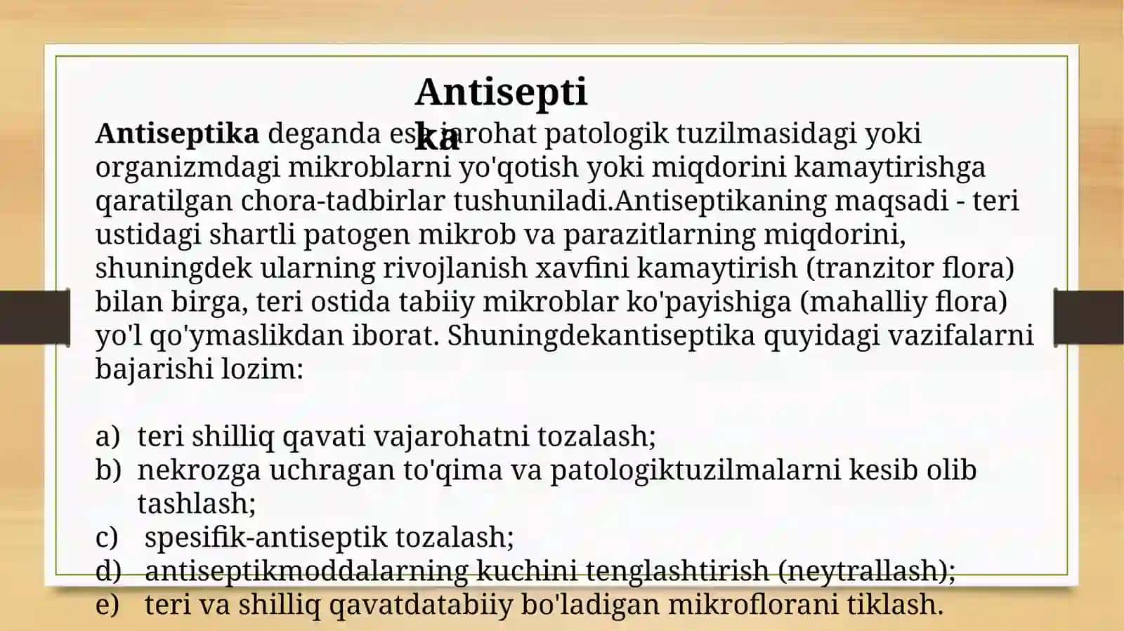 Atiseptika va Aseptika 3