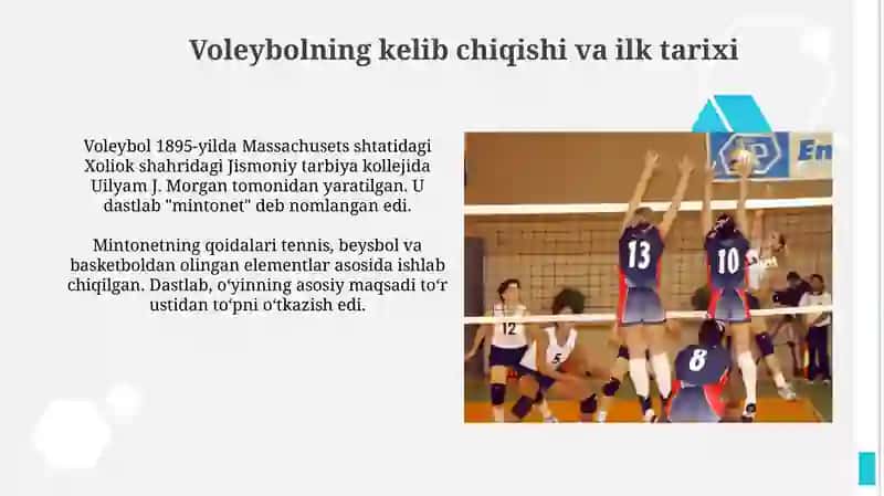 Voleybolning kelib chiqishi, rivojlanish tarixi va O’zbekistonda vujudga kelishi 3