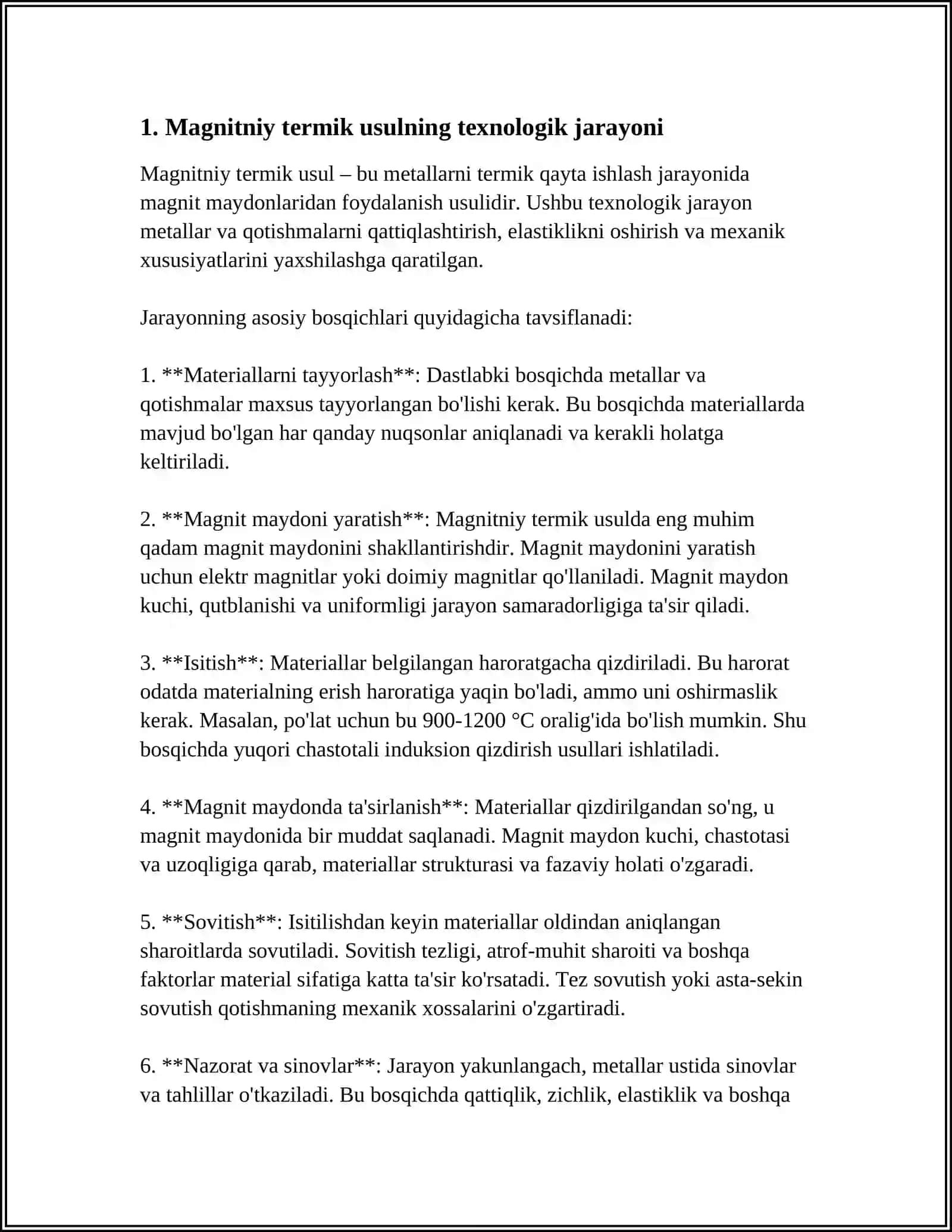 MAGNIYNI TERMIK USUL BILAN ISHLAB CHIQARISH 3