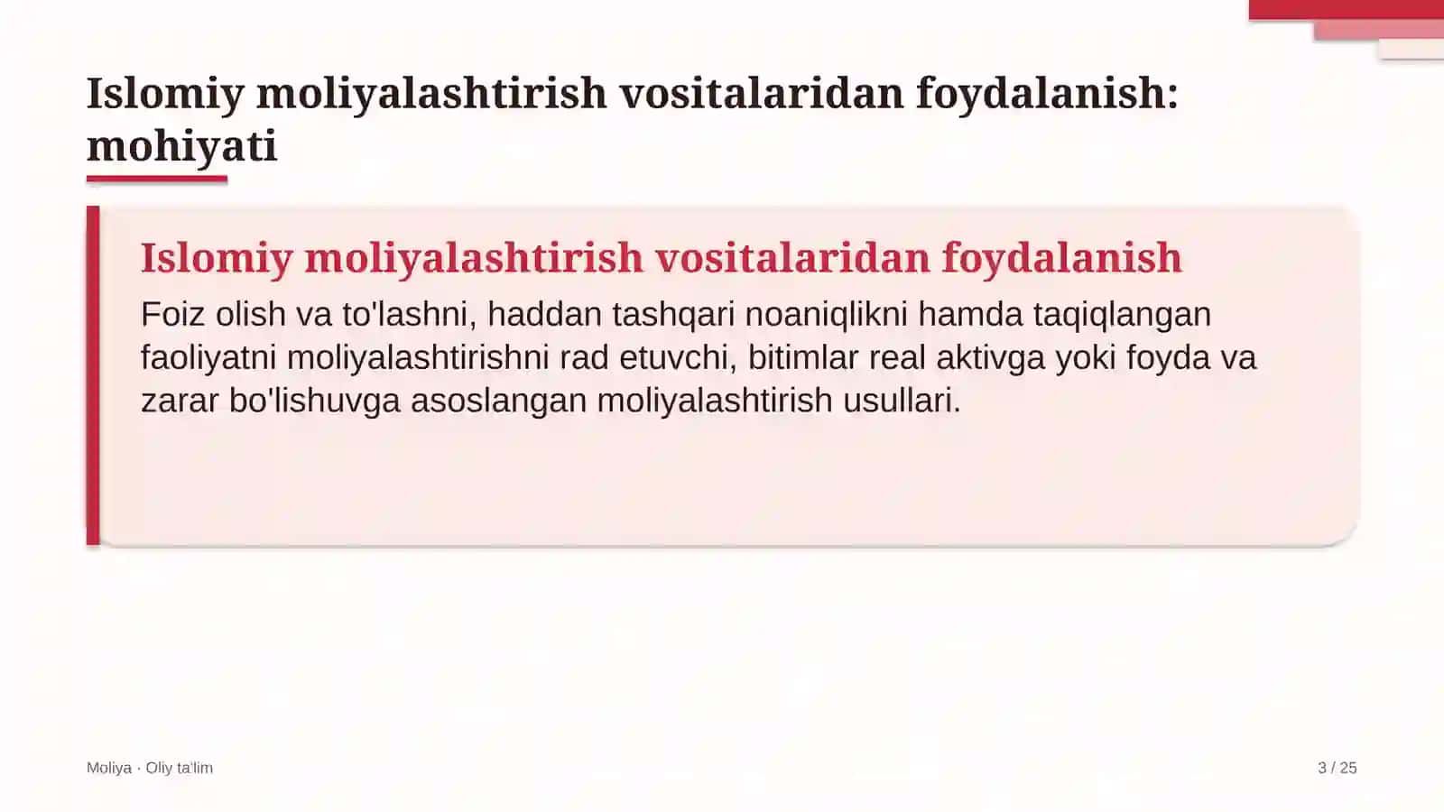 Alkogolsiz ichimliklar ishlab chiqarishda islomiy moliyalashtirish vositalaridan foydalanish 3