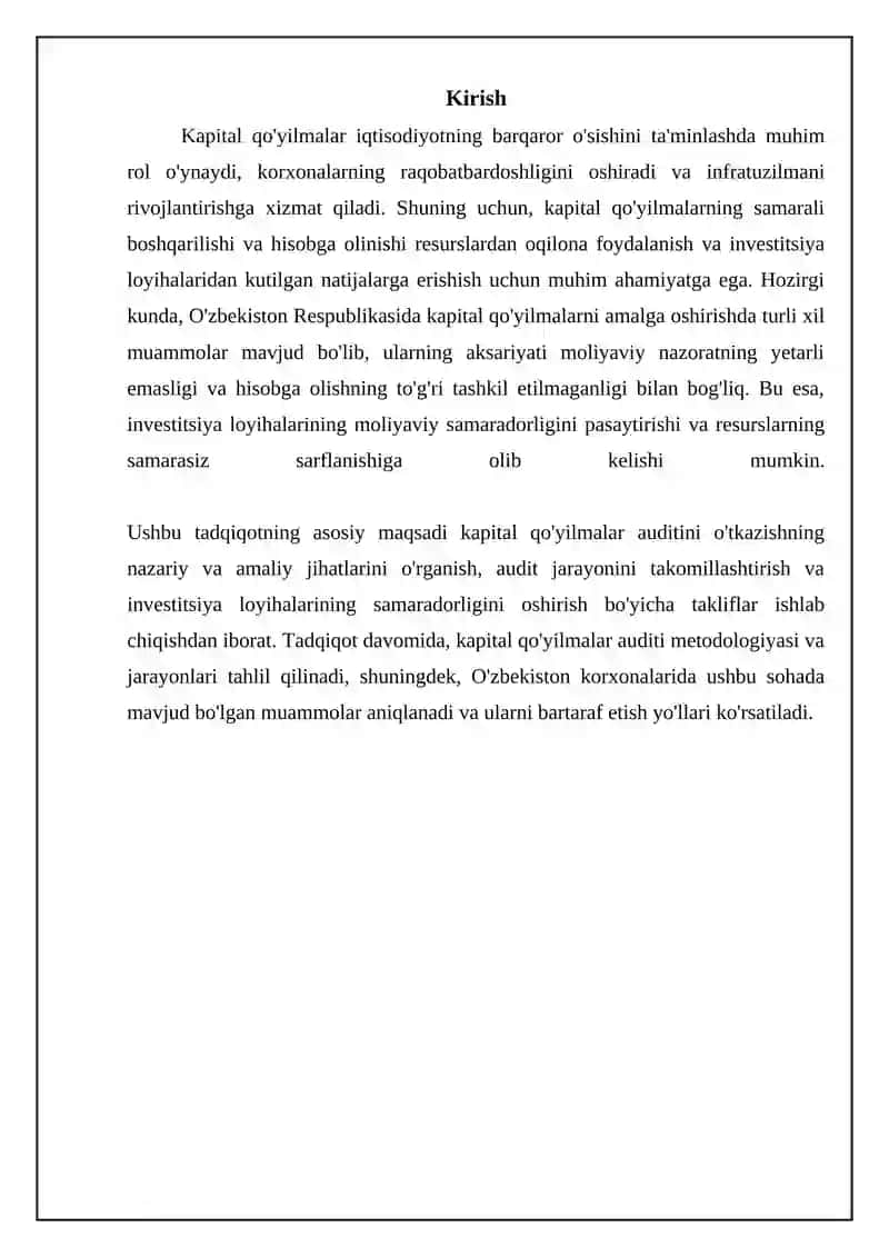Kapital qo’yilmalar auditi 3
