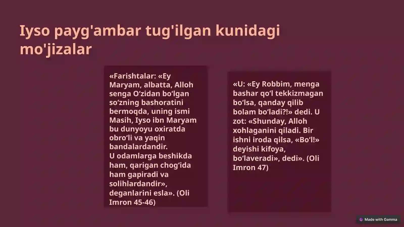 Qur'onda Iyso payg'ambar 3