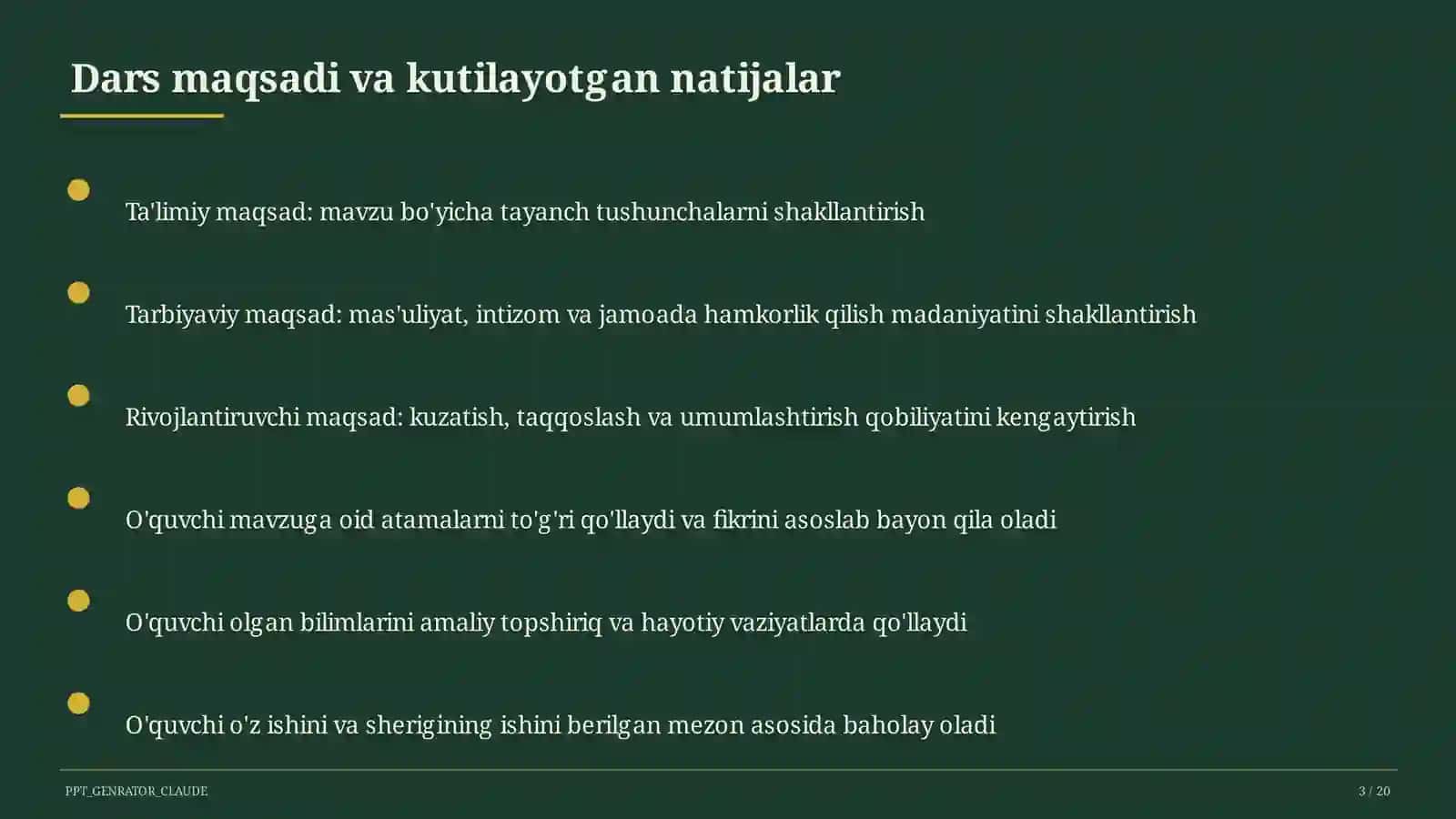 Ingliz tili (1–11) — takrorlash darsi uchun 3
