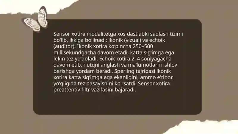 Xotira turlari va uning jarayonlari 3