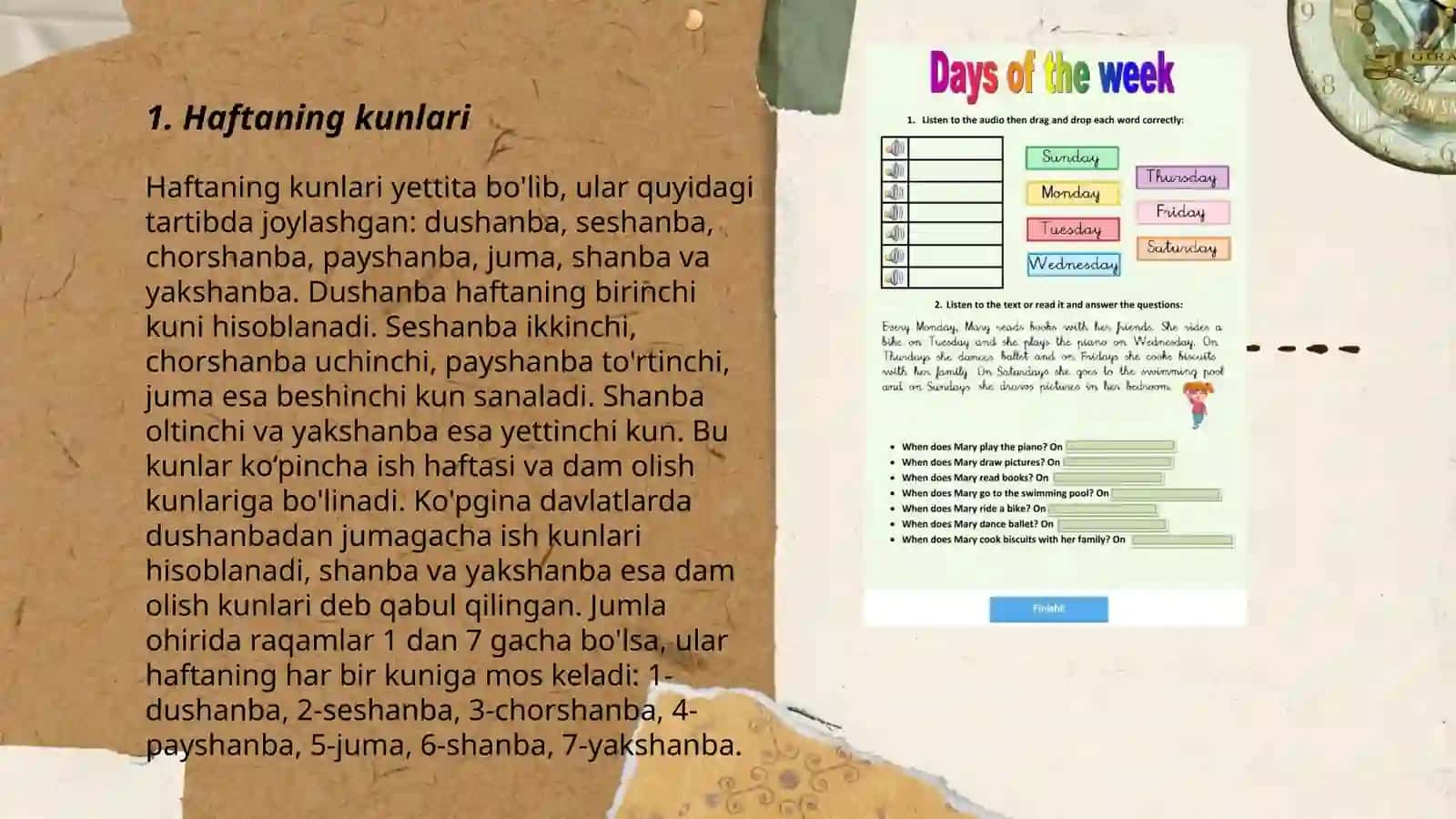 Haftaning kunlari 3