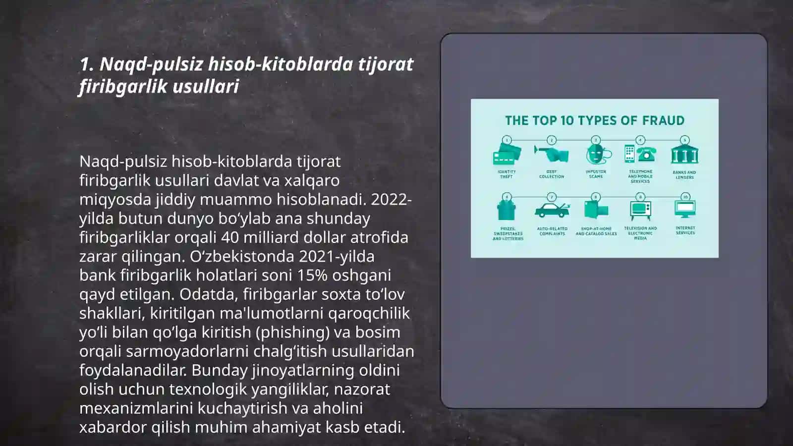 Naqd-pulsiz hisob-kitoblarni o'tkazishdagi firibgarlik va uni ogohlantirish 3