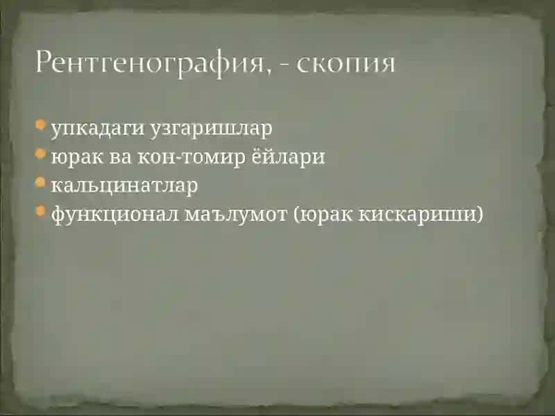 YURAK-QON TOMIRLARI KASALLIKLARI TASHXISIDA RENTGENOLOGIK USULLARNNING AXAMIYATI 3