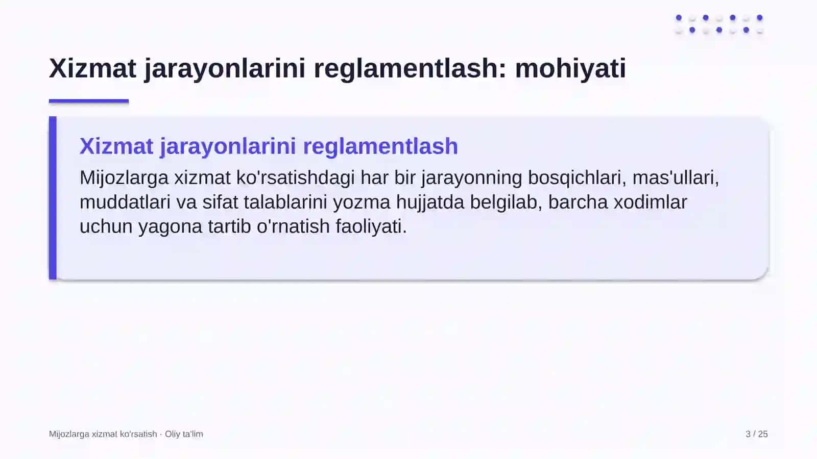 olimpiya zaxiralari kollejlarida xizmat ko'rsatish jarayonlarini reglamentlash 1596 3