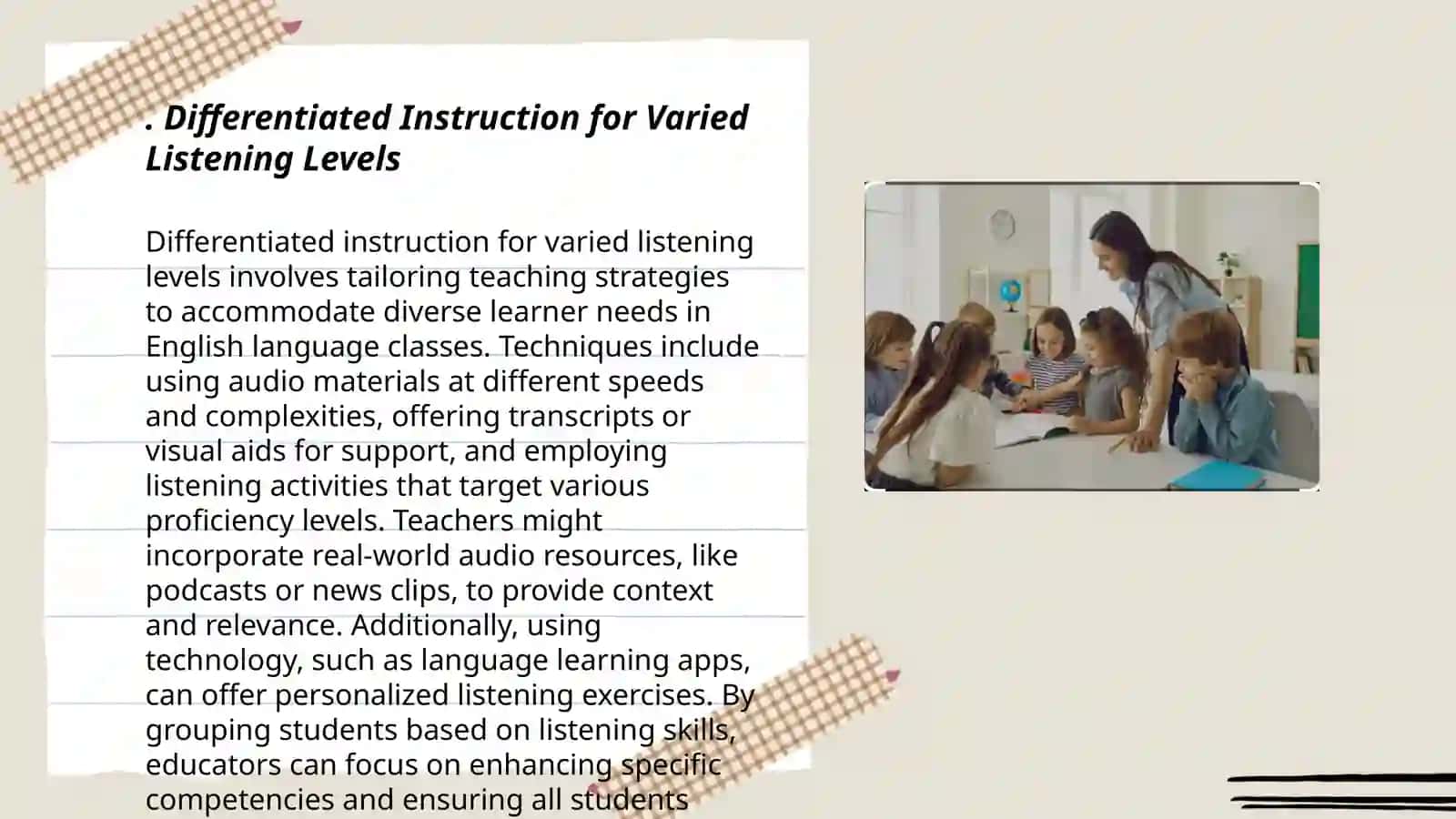 Issues and Strategies in Improving Listening Comprehension in a Classroom 3