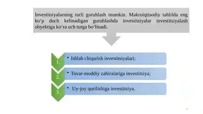 Investitsiyalarning mohiyati, grafiki va funksiyasi 3