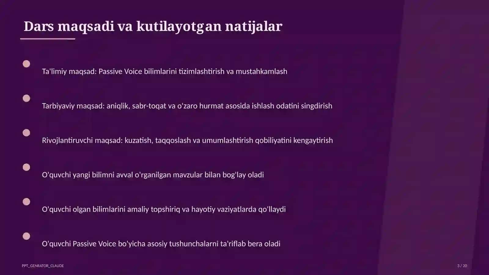 Passive Voice (9-sinf) 3