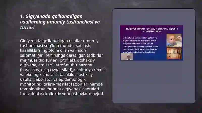 Gigiyenada qo‘llanadigan usullar haqida tushuncha 3