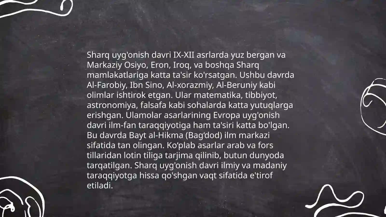Sharq uyĝonish davrida pedagogik fikrlaring rivojlanishi 3
