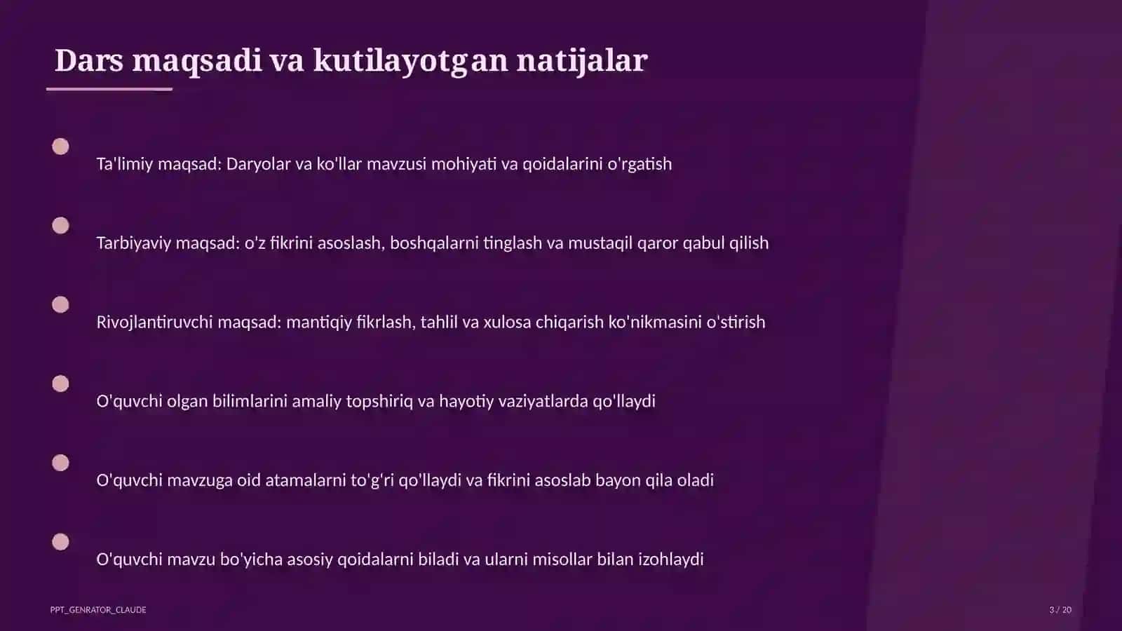 Daryolar va ko'llar (6-sinf) 3