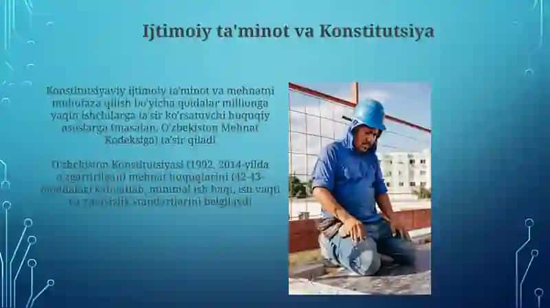 Mehnat muhofazasi masalalarini hal qilishda O'zbekiston Respublikasi Konstitutsiyasining ahamiyati 3