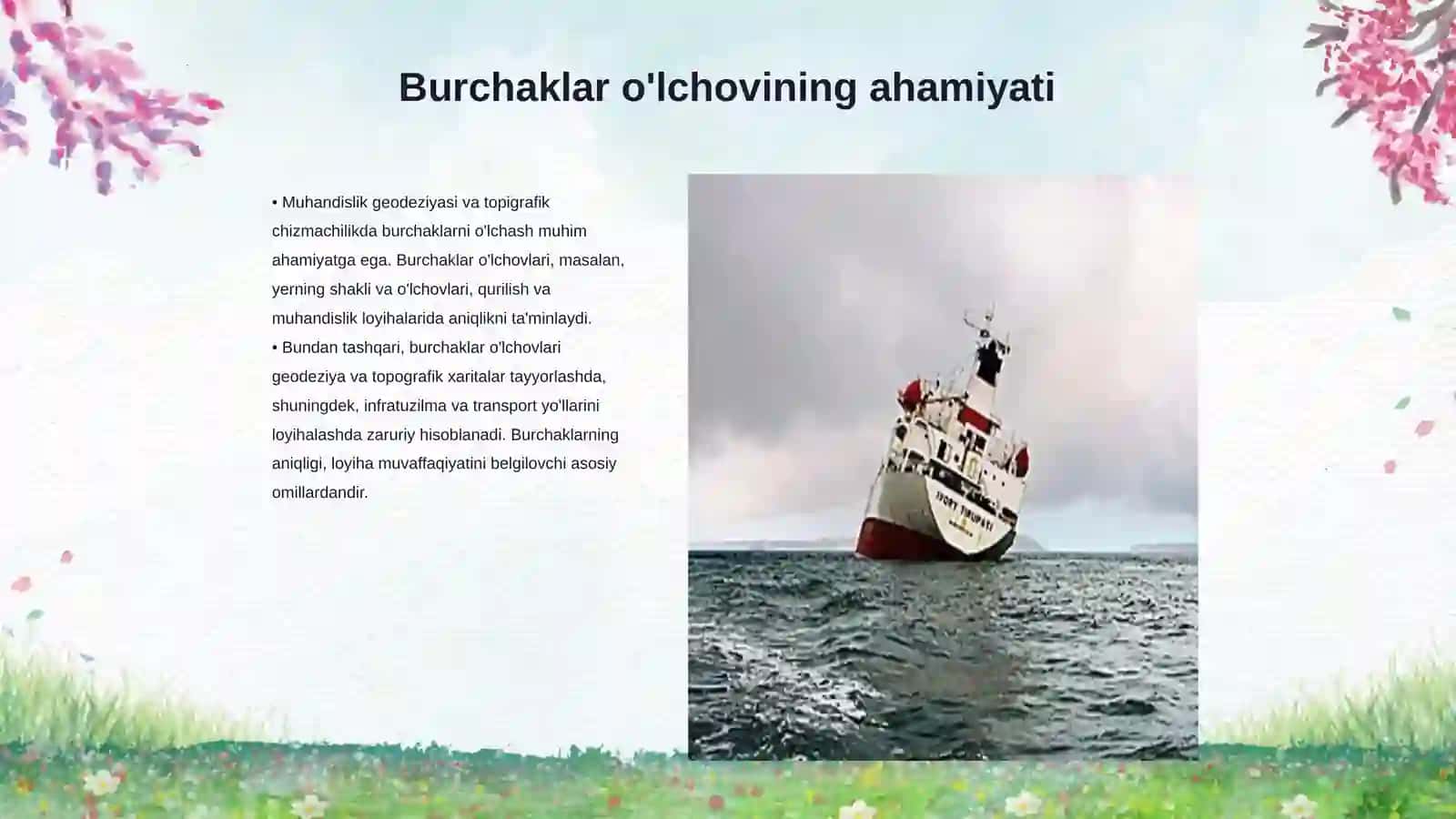 Gorizontal va vertikal burchaklarni olchash. Teodolit syomkasi 3