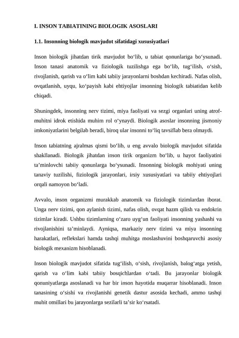 INSONDA BIOLOGIK VA IJTIMOIY ASOSLARNING O‘ZARO NISBATI 3